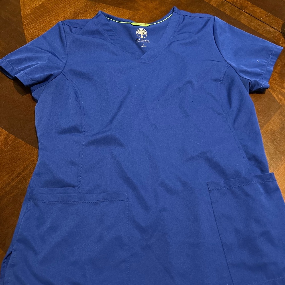 Galaxy blue scrub set Healing  Hands